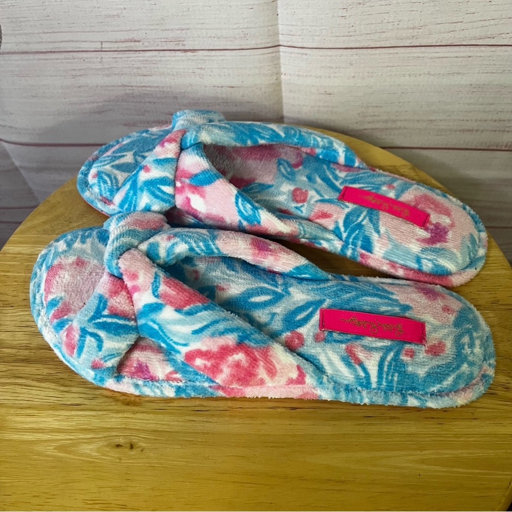 Lilly Pulitzer Beautiful‎ Floral Slippers Size 7/8